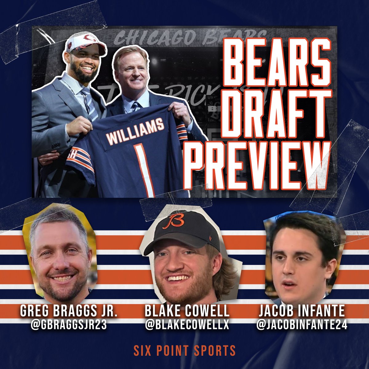 We're talking EVERYTHING #NFLDraft with <a href="/GBraggsJr23/">Greg Braggs Jr.</a>, <a href="/jacobinfante24/">Jacob Infante</a> &amp; <a href="/blakecowellx/">🅱️🚂</a>  tomorrow night at 6pm CST 🏈

Tune in right here and on YouTube –– youtube.com/channel/UCSuI1…