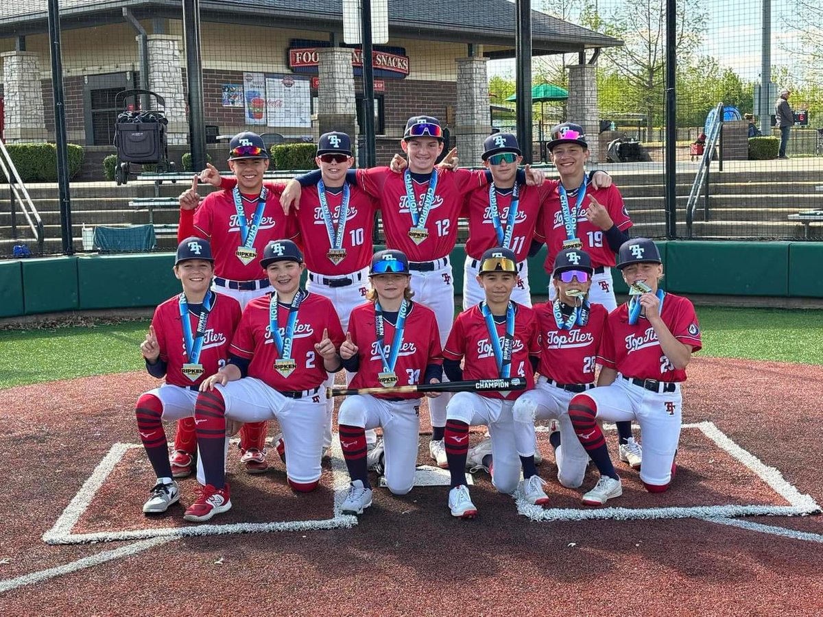 Top Tier As 12U American went to Elizabethtown Ky and won the 12U major Championship Congratulations players and coaches! @TopTierBaseball #rolltier # tierboys