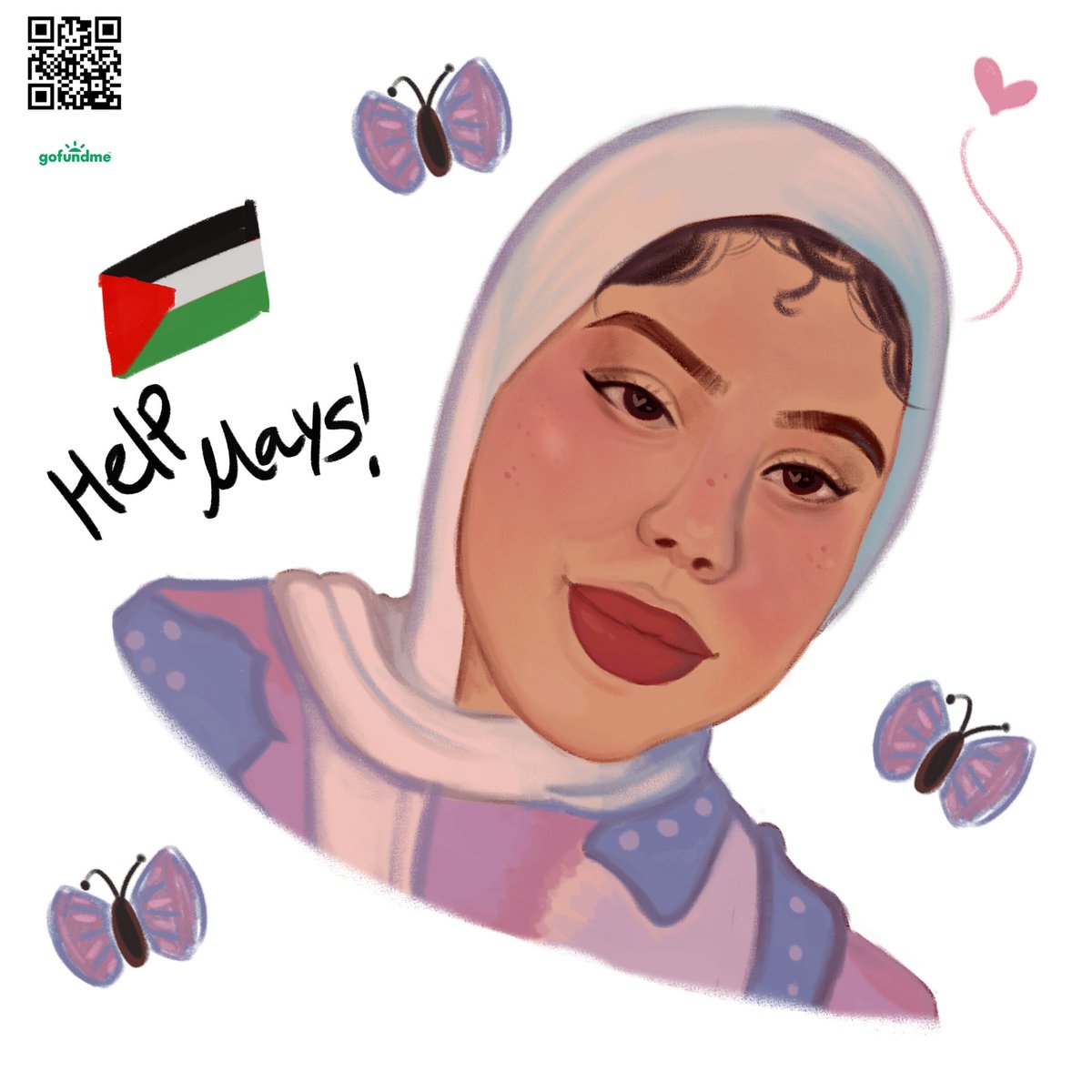 ‼️‼️ D0NATE & SHARE ‼️‼️

This is a drawing of Mays. (@Mays_ayyad) A 19 year old girl from Gaza. She has 5 family members. She is raising funds to evacuate to Egypt. Her and her family have been displaced 5 times and are struggling every day. Please help. gofund.me/c8157cda
