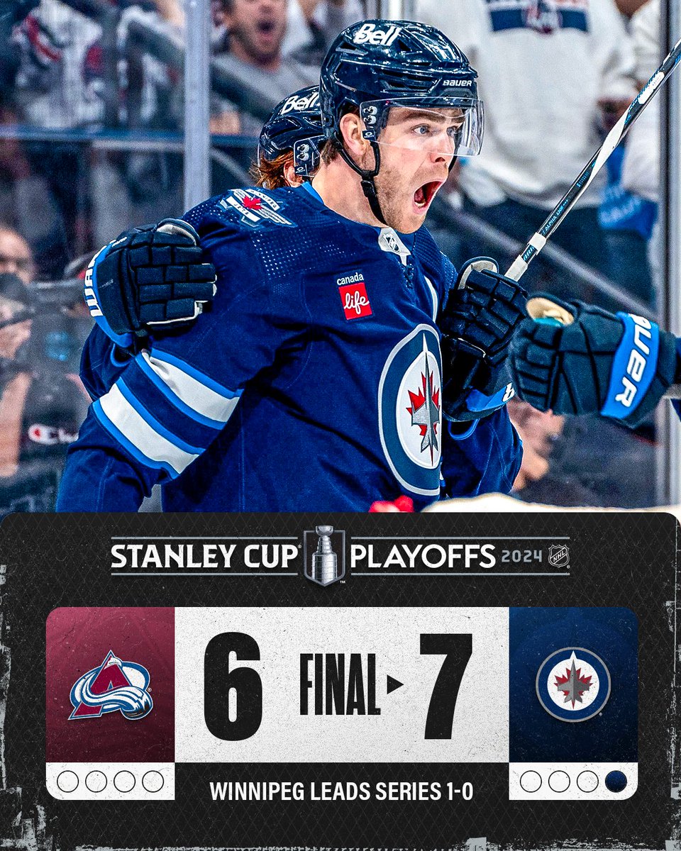 A seven-goal performance from the @NHLJets secures them the win in Game 1! ✅ #StanleyCup