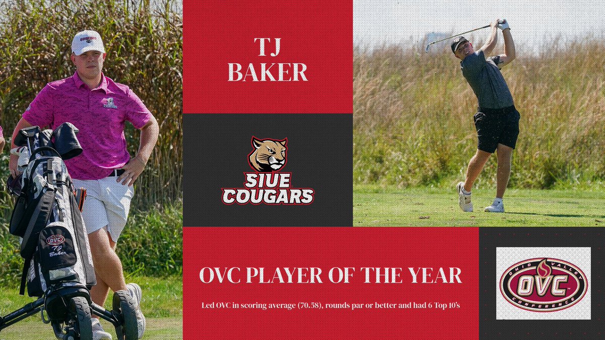 CoachDBrownSIUE's tweet photo. Quite a night for the Cougars! TJ was named OVC Player of the Year and Brady and Luke were also named 1st Team All-OVC! Brent earned All-OVC Newcomer Team as well! So proud of this team and how they’ve pushed each other all year! https://t.co/oN0U1HXbnu
