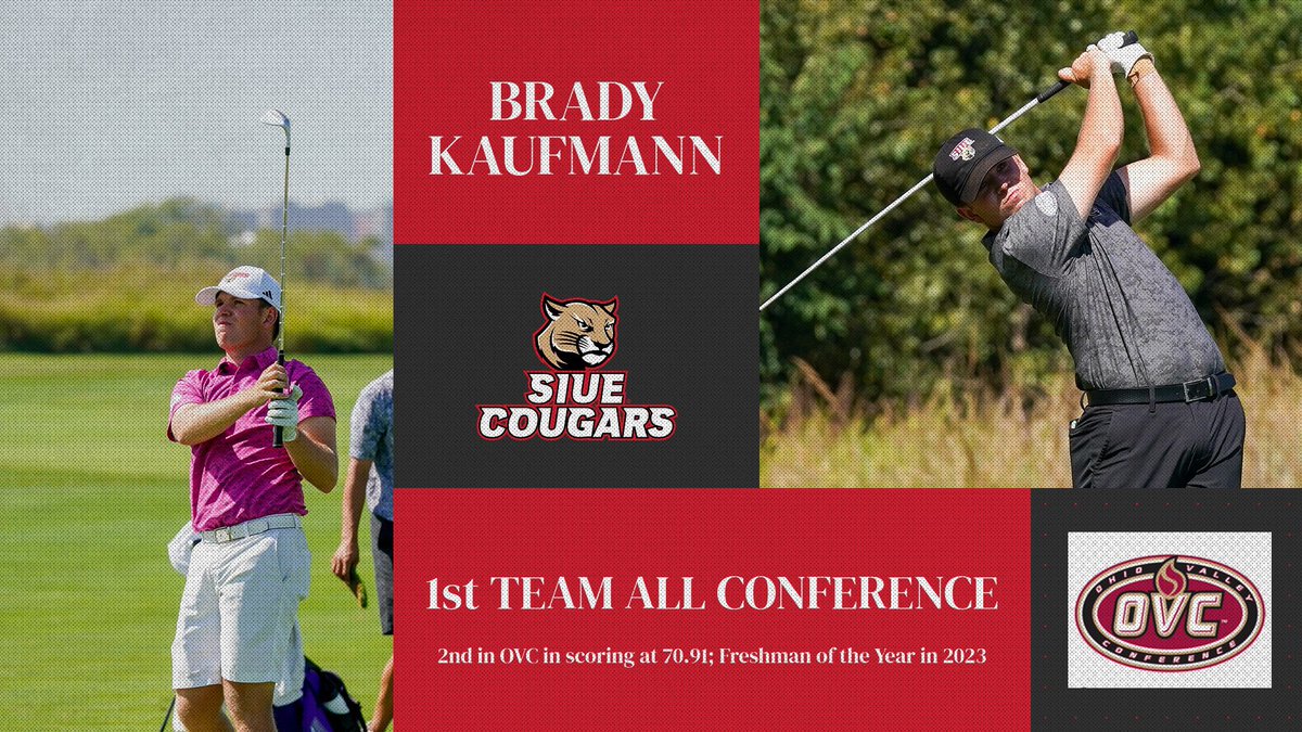 CoachDBrownSIUE's tweet photo. Quite a night for the Cougars! TJ was named OVC Player of the Year and Brady and Luke were also named 1st Team All-OVC! Brent earned All-OVC Newcomer Team as well! So proud of this team and how they’ve pushed each other all year! https://t.co/oN0U1HXbnu