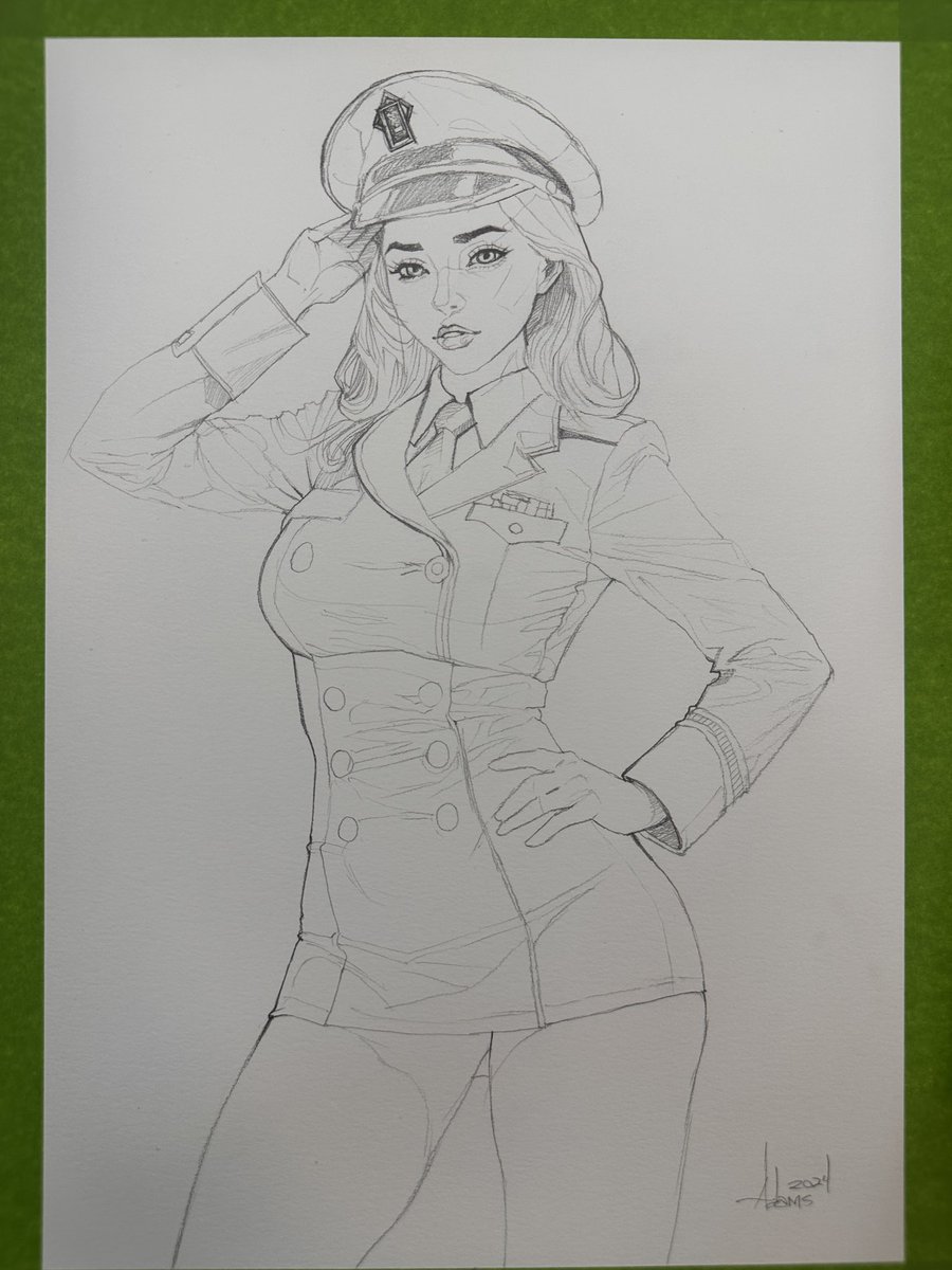 #melonsandcurves #pencilsketch #militarypinup #pinup #art