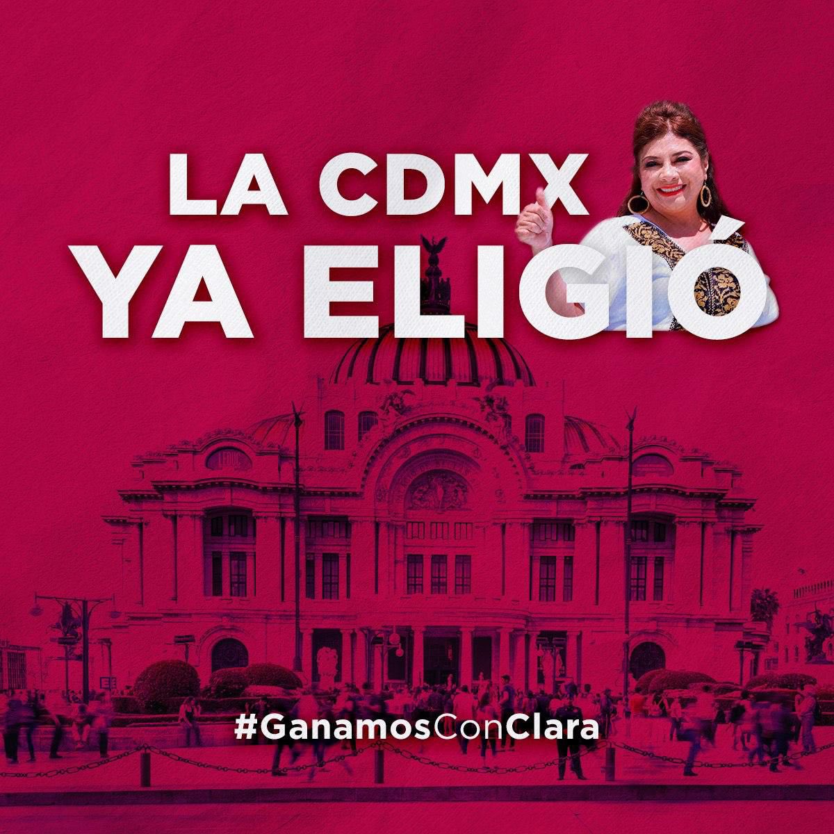 La CDMX ya eligió. 
#GanamosConClara 
#DebateChilango