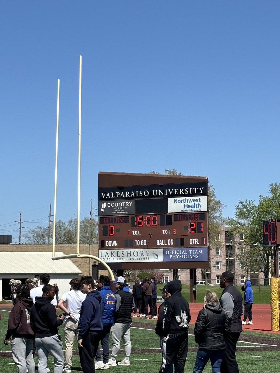 Had a good day at <a href="/valpoufootball/">Valpo Football</a> spring game. Thanks to @CoachParkerVU for the invite can’t wait to be back!
<a href="/SouthFoootball/">South Putnam Football</a> <a href="/OLMafia/">OL MAFIA</a> <a href="/PrepRedzoneIN/">Prep Redzone Indiana</a>