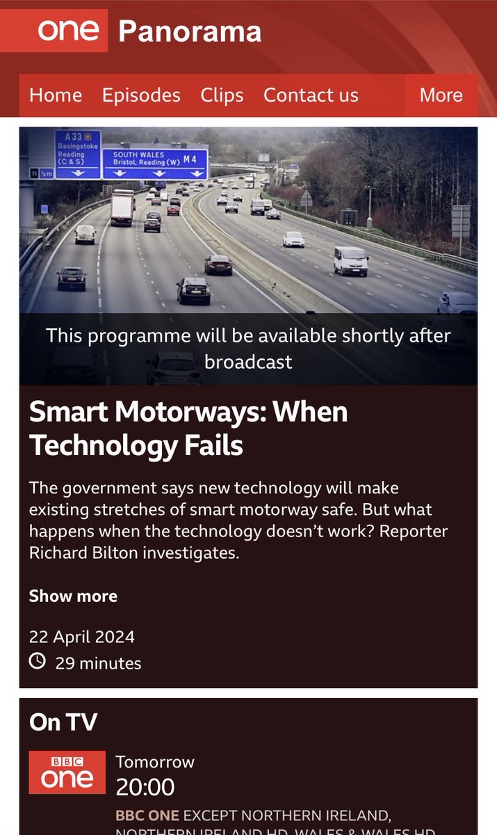 Be sure to watch ⁦@BBCPanorama⁩. Scrapping 'smart' motorways is part of the ⁦@TheAA_UK⁩ Motoring Manifesto.