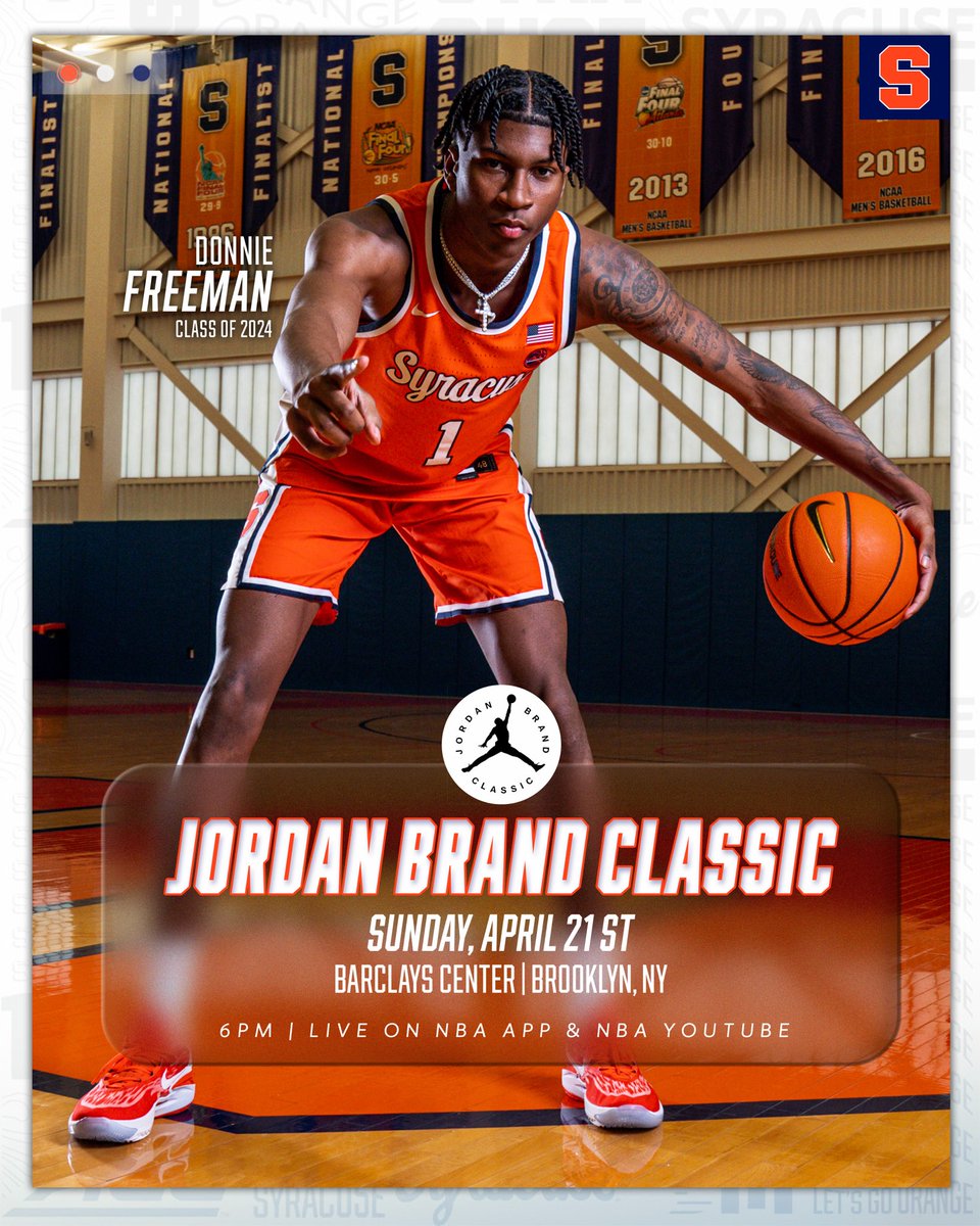 Catch @DonavanFreeman1 in the Jordan Brand Classic today on the NBA app and YouTube #OrangeStandard 🍊