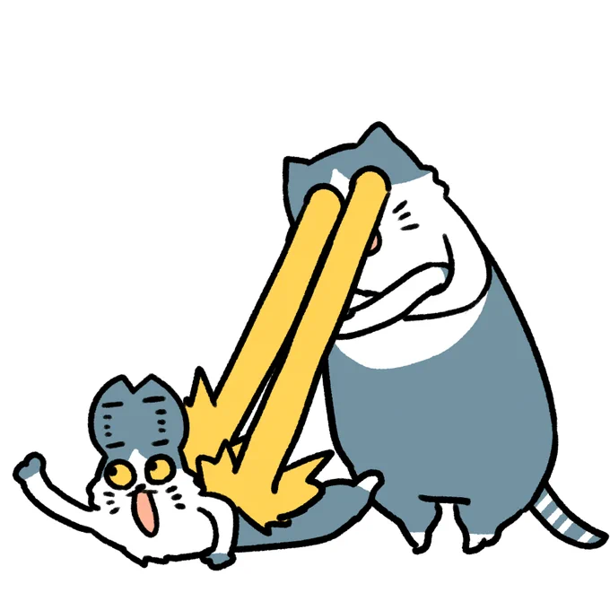 #本ミリバールダウン追い打ちされる猫です 