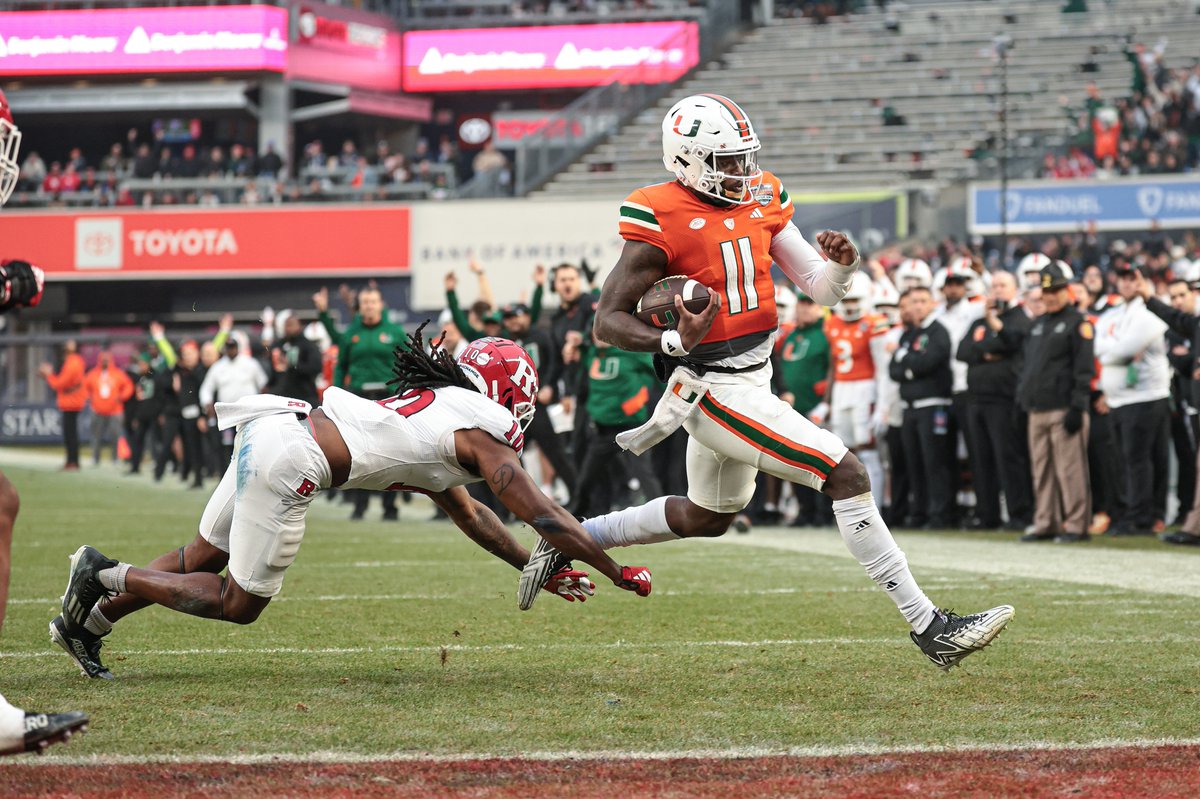 Miami transfer quarterback Jacurri Brown will visit UCF this week, sources tell @SWiltfong_ and I. The former four-star has thrown for 411 career yards and four touchdowns. Details: on3.com/transfer-porta…