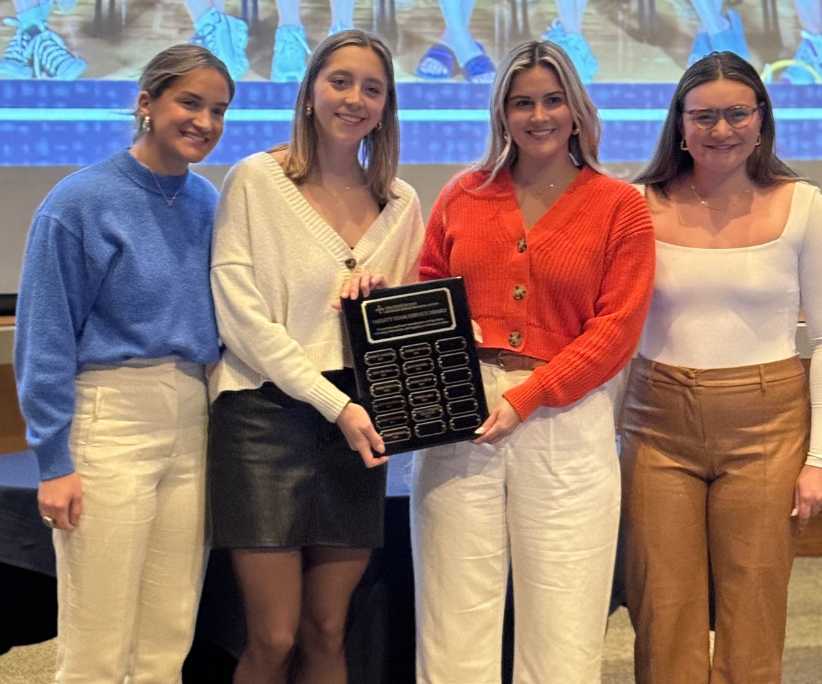 The prestigious Varsity Team Service Award goes to JCU Women’s Swimming &amp; Diving! The program has a fantastic culture of service with an amazing dedication to being Women of Carroll. Well-done <a href="/jcuswimdive/">John Carroll University Swimming & Diving</a>! ⚡️