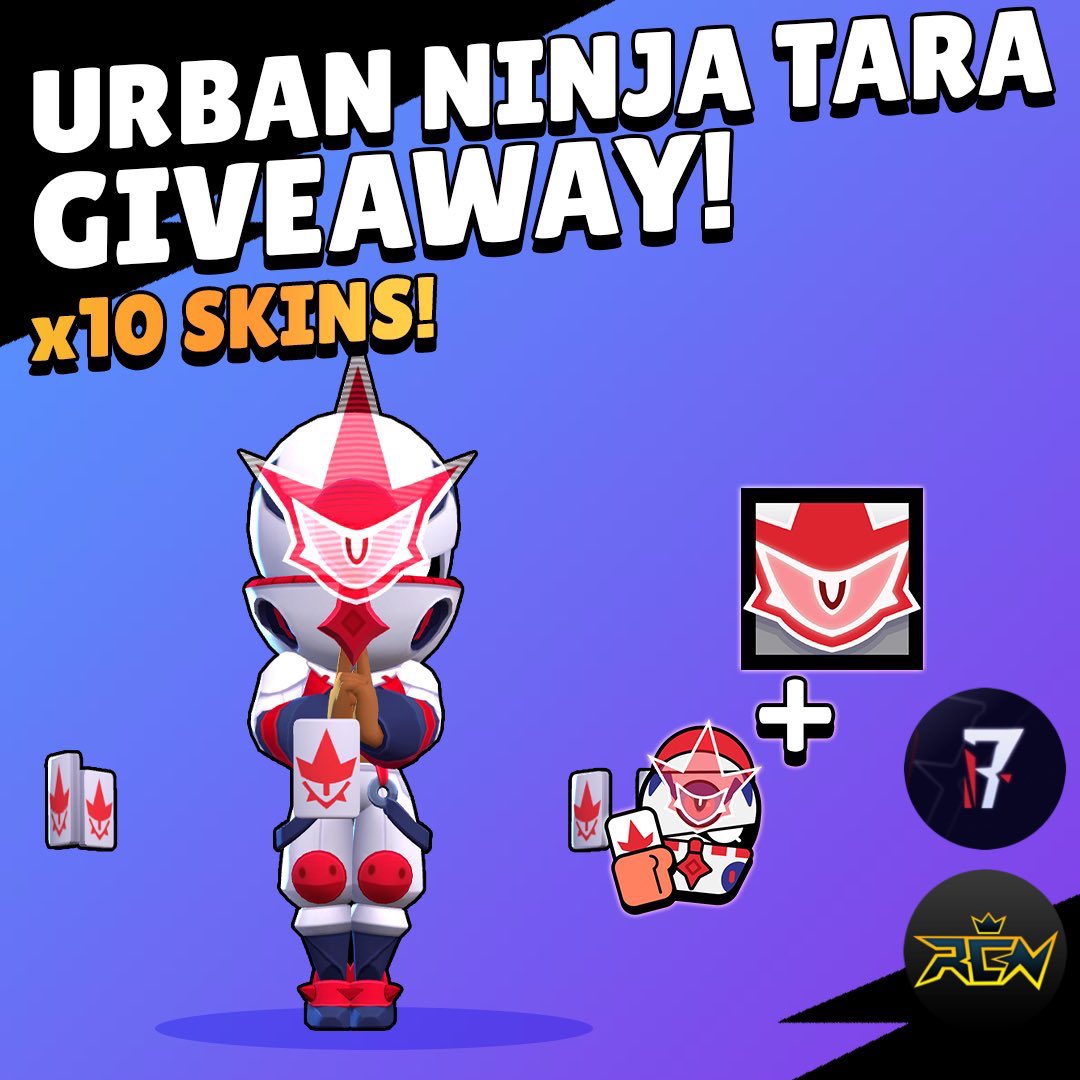 10x Urban Ninja Tara Giveaway! 🔥

To enter:
• Follow @ReconicJaguars & @remaining_7 🤝
• Like & Repost ❤️♻️
• Block @MagicStaysGod (Scammer)

Winners will be announced May 4th!
#BrawlStars #BrawlTalk #ブロスタ #UrbanTaraGiveaway