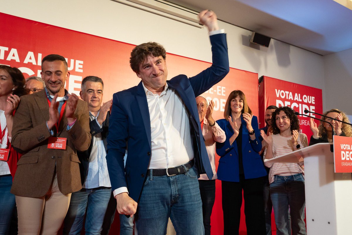 Quiero felicitar al PNV y a su candidato @Imanol_Pradales por el resultado obtenido en las #EleccionesEuskadi2024. Y agradecer a los miles de vascos que han votado al Partido Socialista de #Euskadi su apoyo. Tras este excelente resultado vamos a trabajar para mejorar la vida de