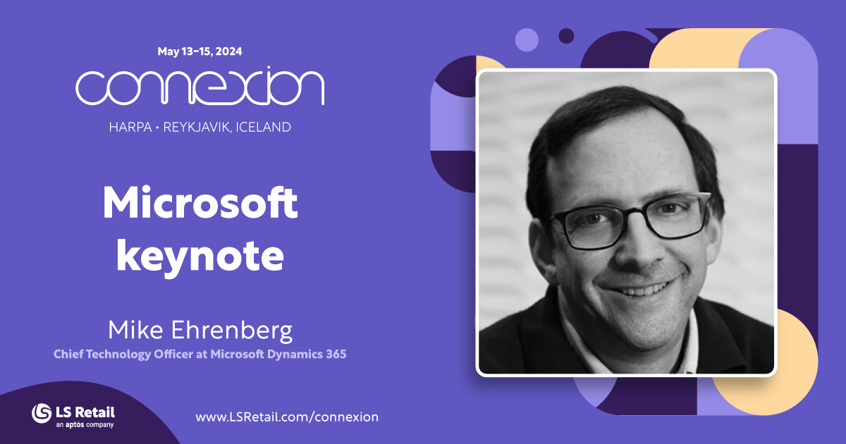 Don't miss out on a captivating keynote by Mike Ehrenberg, Microsoft Dynamics 365's CTO, at conneXion Iceland on May 15th at 9 am! Register now at hubs.li/Q02swZDT0 before ticket prices increase on 25th April #cXion #LSRetail #SoftwareSolutions #MicrosoftDynamics365