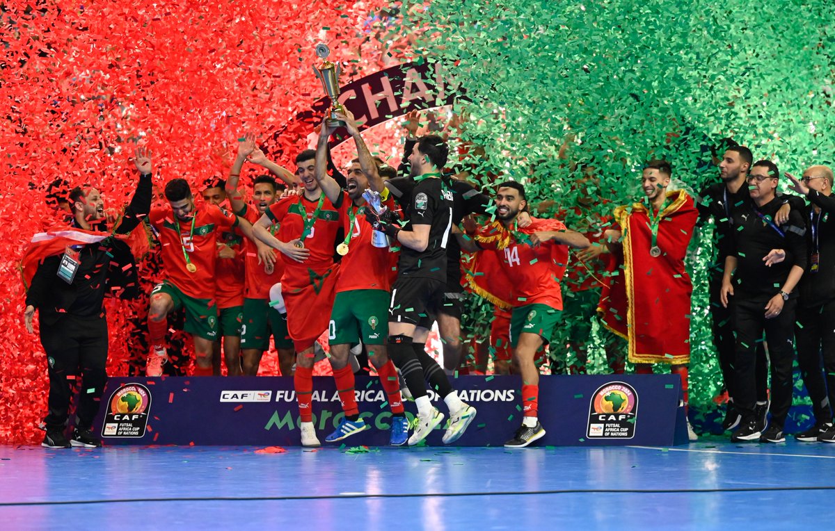 Champions with every single meaning of the word. 👏🏆🇲🇦 #AFCONFutsal2024