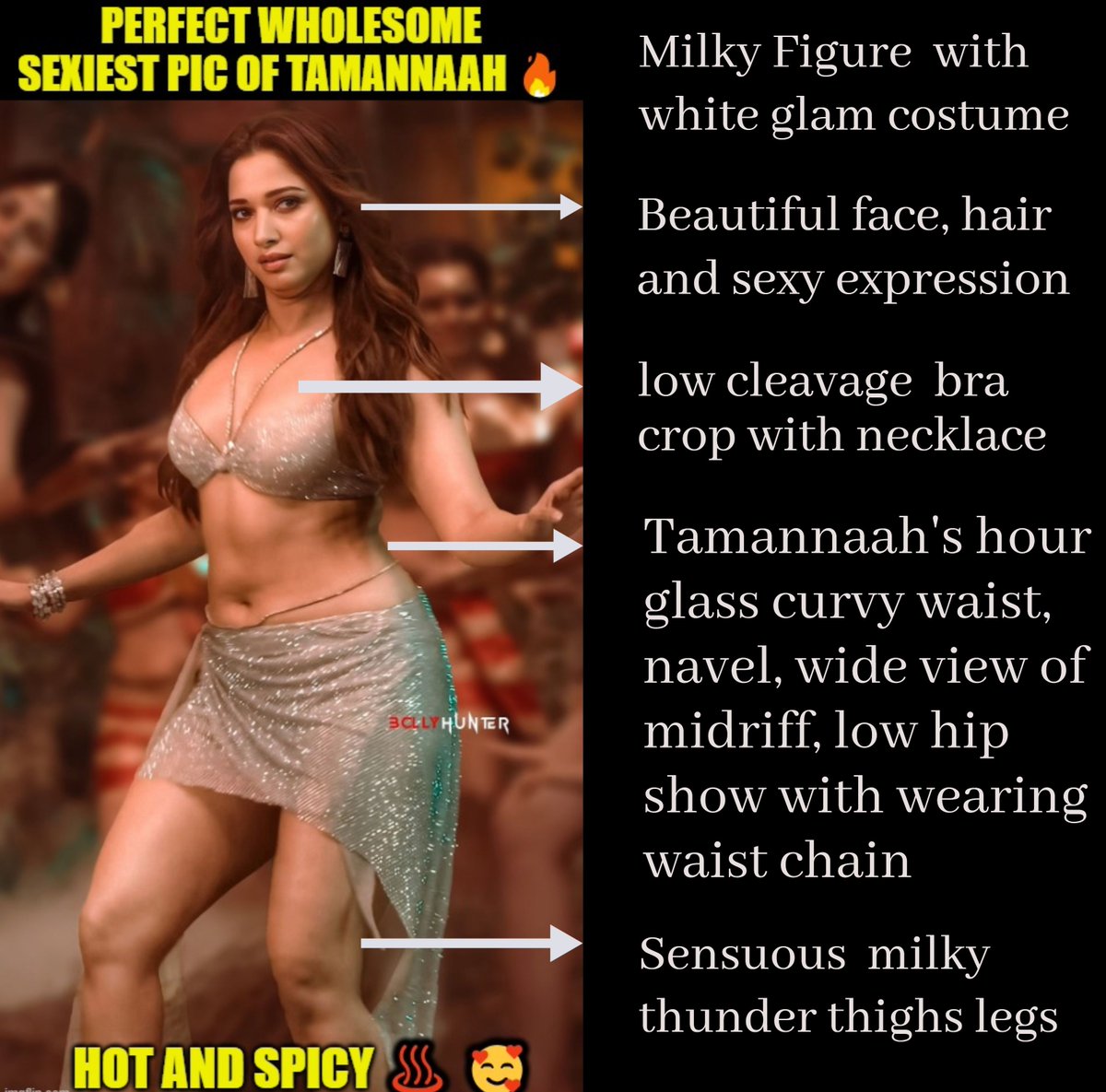 @AvniCinemax @hiphoptamizha @khushsundar @benzzmedia @tamannaahspeaks Perfect picture Interpretation⬇️🙌 Kudos to costume designer 👌👏 Artistry shines brilliantly in sculpting a ravishing ensemble for #MilkyBeauty #Tamannaah @tamannaahspeaks for the song, accentuating her captivating features with elegance & made fiery craze among fans!!! #Achacho