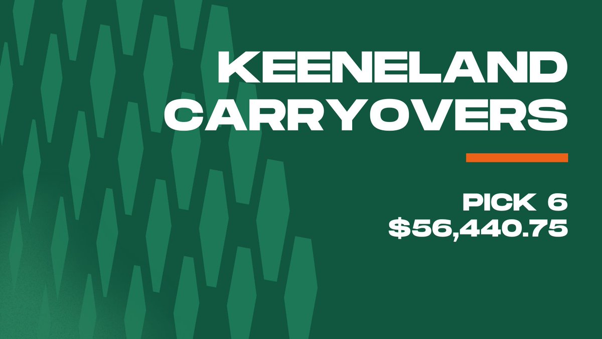 The Pick 6 has a $56,440.75 carryover going into Wednesday's card at Keeneland!