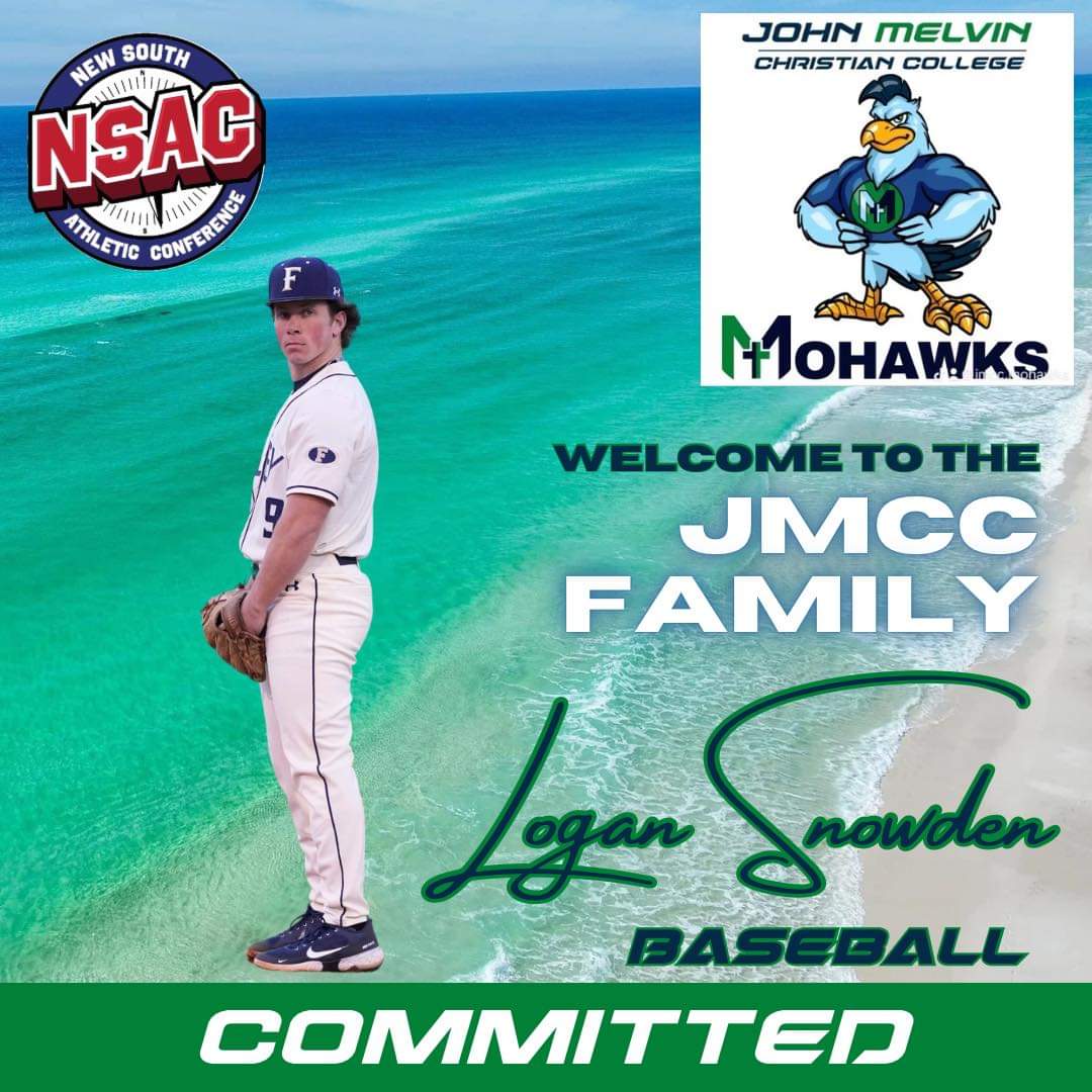 Logan Snowden (@loganwsnowden) on Twitter photo After much consideration, I have decided to further my baseball career and commit to John Melvin Christian College!! Go Mohawks!! @JMCC_MBB <a href="/foley_baseball/">Foley High Baseball</a> After much consideration, I have decided to further my baseball career and commit to John Melvin Christian College!! Go Mohawks!! @JMCC_MBB <a href="/foley_baseball/">Foley High Baseball</a>