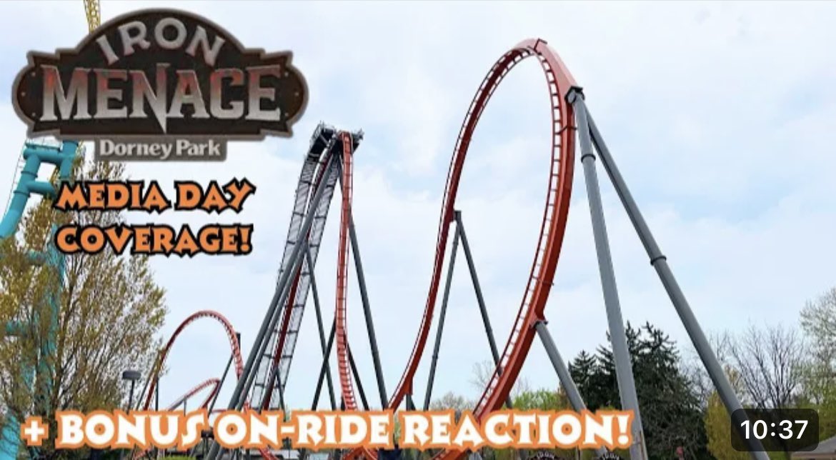 Full review and coverage of Iron Menace is officially up on the channel! Still surreal @DorneyParkPR finally got a brand new roller coaster, and they went ALL OUT for their media day. Plus, a sweet on-ride reaction from @cedarkev and I! Check it out!🧡🩶 youtu.be/Ge813Xx4bmw?si…