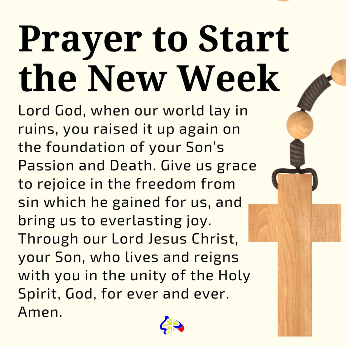 PRAYER TO START THE NEW WEEK. 🙏

+In the Name of the Father, and of the Son, and of the Holy Spirit, Amen. 

#HelloMonday