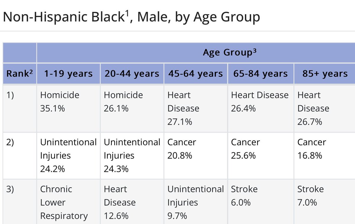 Frank DeScushin (@frankdescushin) on Twitter photo <a href="/CollinRugg/">Collin Rugg</a> Homicide is the leading cause of death for black American kids and teens. For kids and teens of all other races the leading cause of death is unintentional injuries. There’s a homicide problem among black Americans, but we treat discussing it as racism. <a href="/CollinRugg/">Collin Rugg</a> Homicide is the leading cause of death for black American kids and teens. For kids and teens of all other races the leading cause of death is unintentional injuries. There’s a homicide problem among black Americans, but we treat discussing it as racism.