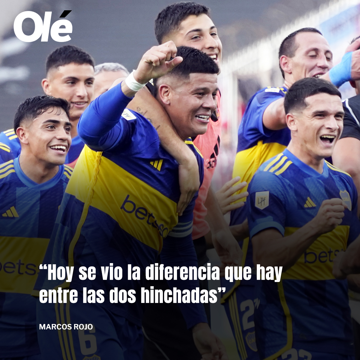 DiarioOle's tweet photo. 🔵🟡 "HOY SE VIO LA DIFERENCIA ENTRE LAS DOS HINCHADAS"

✍️ Marcos Rojo, tras la victoria de Boca ante River. https://t.co/ggfIMQ9QfI