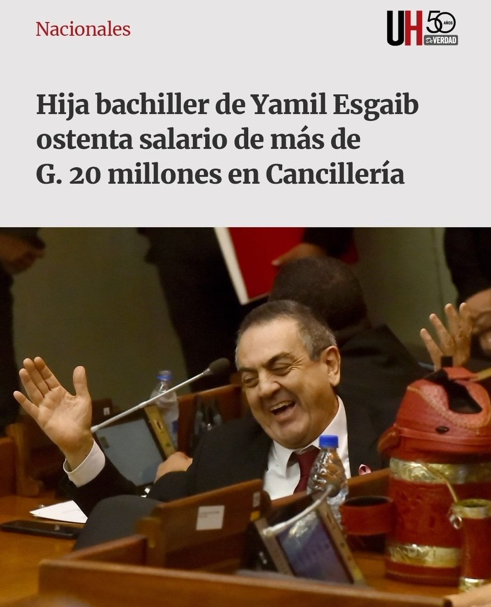 AndreArmoa1999's tweet photo. Para cuando la pérdida de investidura para @YAMILESGAIB por tráfico de influencias para colocar a su hija bachiller en Cancillería?? Por que ellos pueden tener impunidad? https://t.co/pV4edm6vqa