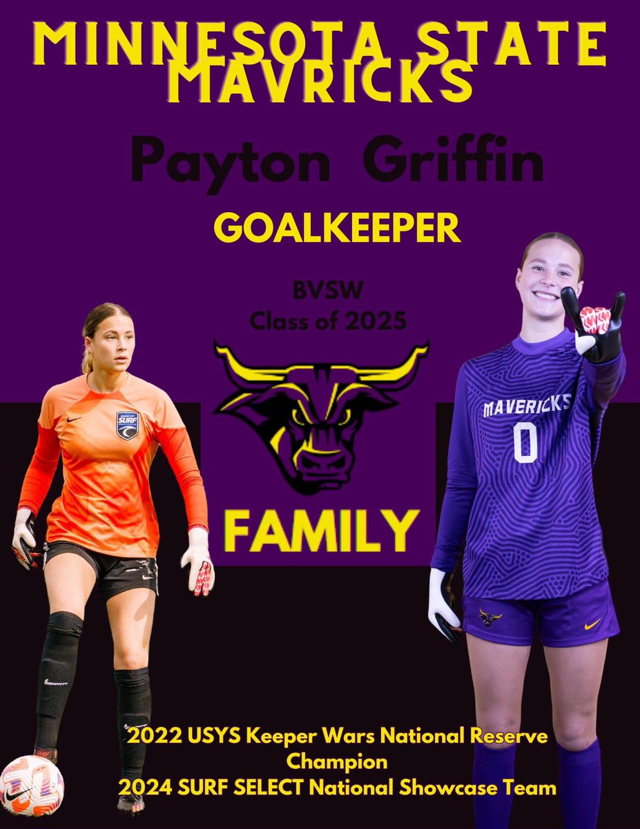 SWGirlsSoccer's tweet photo. The talent runs deep through this Timberwolves Squad! Today we celebrate the #Committed Payton Griffin who will be headed off to Minnesota State next fall to continue on her soccer career! #Classof2025 #Mavricks @BVSWSoccer https://t.co/mDpfONfIQB