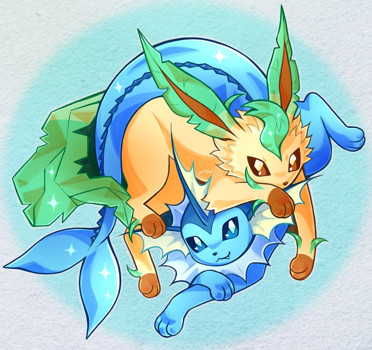 leafeon & vaporeon #pokemon