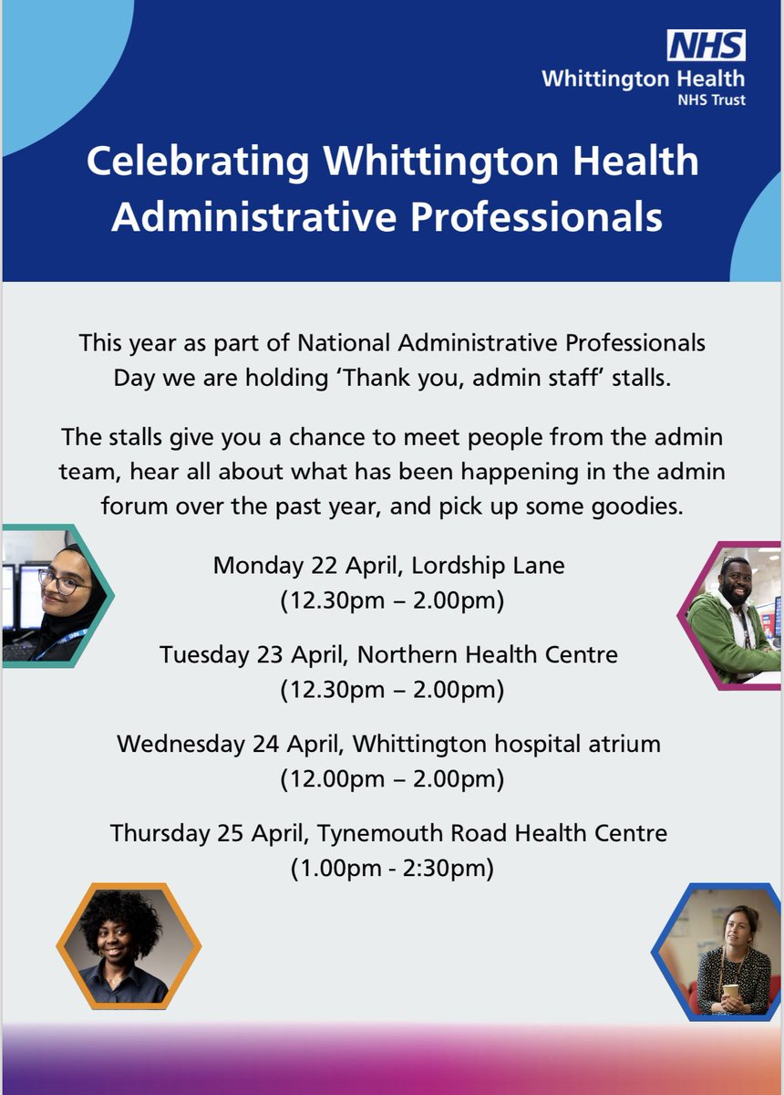 It’s a week long of celebrating Admin staff @WhitHealth. Our success is a reflection of your hard work. To say thank you, we have roadshows at three of our community sites and the inaugural Award ceremony. 👏🏾 #proudlyadmin #adminprofessionalsday