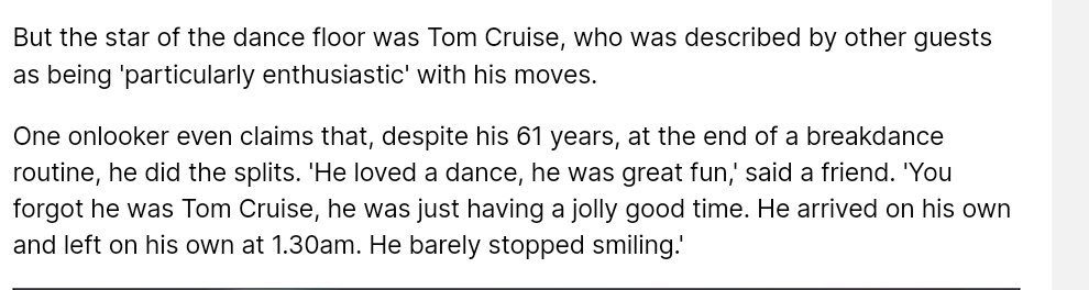 I don’t know how true this is but I want to believe it #TomCruise
