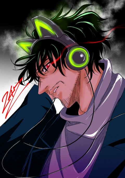 #私はこういう絵描きです見た絵描き全員参加おはようございますこんな感じでメンズばかり描いている絵描きです 