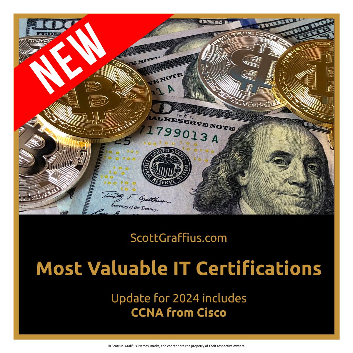 ScottGraffius's tweet photo. ‘Most Valuable IT Certifications’ includes the Cisco Certified Network Associate (CCNA) from Cisco. Details on it — and the other certifications on the list — are here: https://t.co/2UmfQytD9k. #CCNA #Cisco #IT #CiscoCertifiedNetworkAssociate #CCNACertified #CiscoCertification https://t.co/ZeOlQs7amm