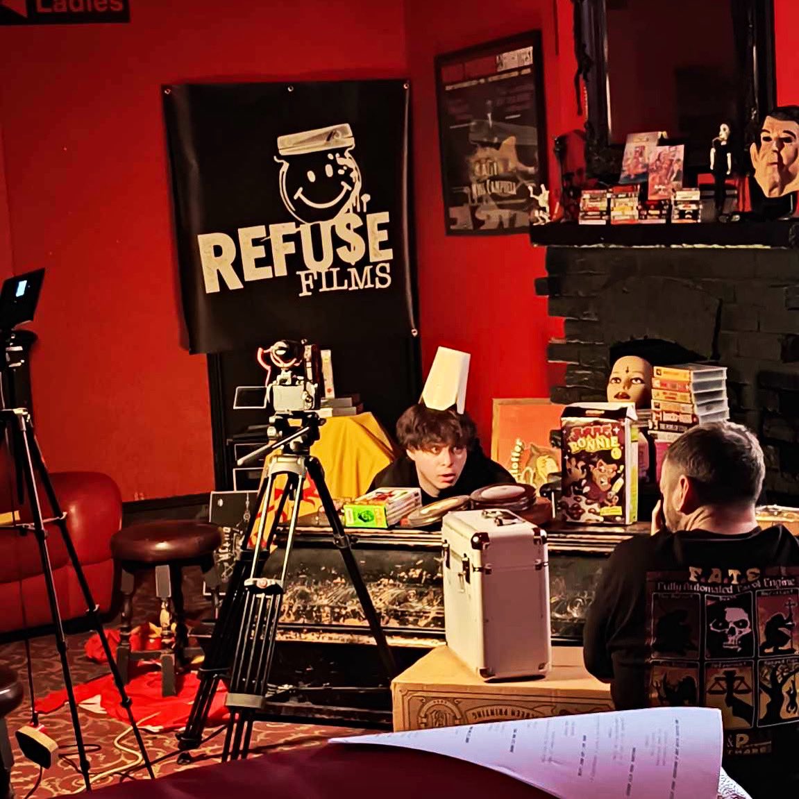 Filming promo material for Refuse Films @bellarrich @Troma_Team #MilaK