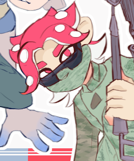 guys i had a cod splatoon au 

look at my octoling horangi.. octorangi