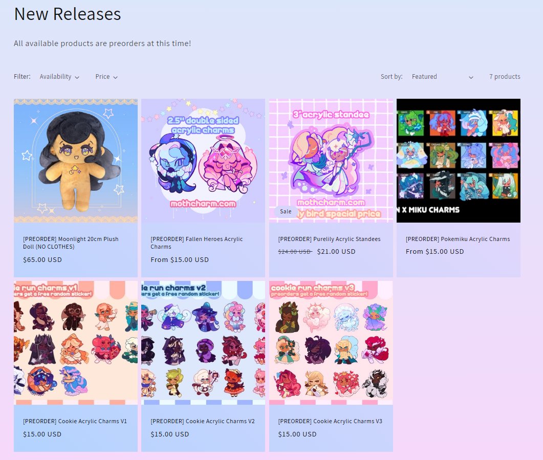 WE'RE LIVE!!!!! I hope you guys are as excited as I am :) shop to your heart's content ^o^ (shop below)