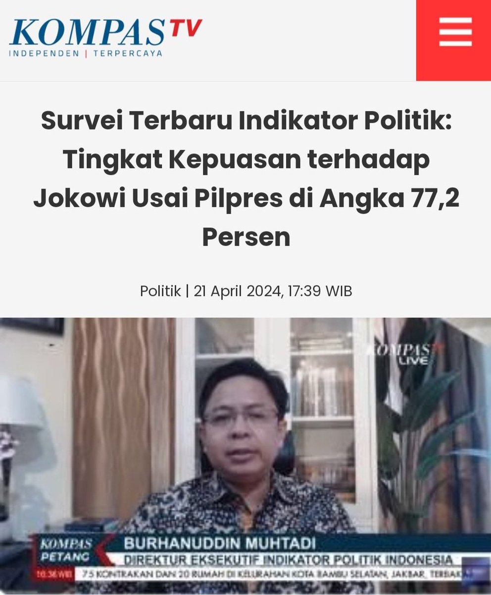 Mari kita Survei di sini. 

Apakah Kalian Percaya dengan Hasil Survei <a href="/indikatorcoid/">INDIKATOR</a> besutan <a href="/BurhanMuhtadi/">IG @burhanuddinmuhtadi</a>...? 

Percaya 👉🏻 💬
Tidak Percaya 👉🏻❤
Tidak Percaya Banget 👉🏻🔄❤