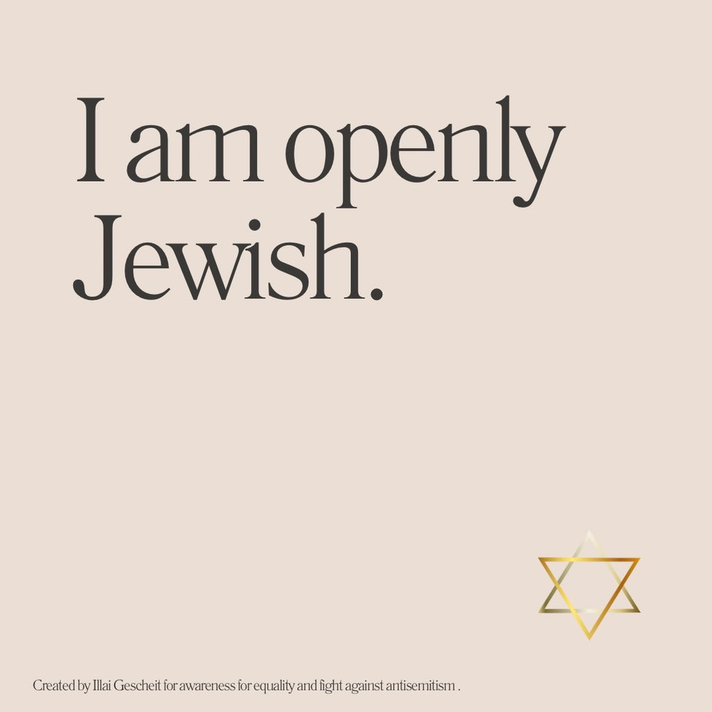 I’m openly Jewish. #Antisemitism