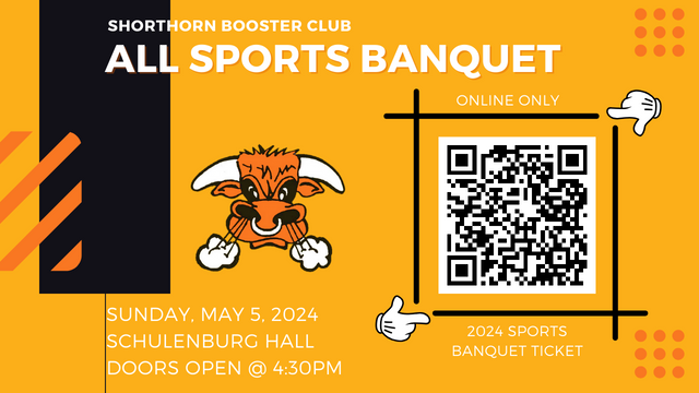 Get your tickets for the Sports Banquet! Online purchase only - deadline to purchase is May 1