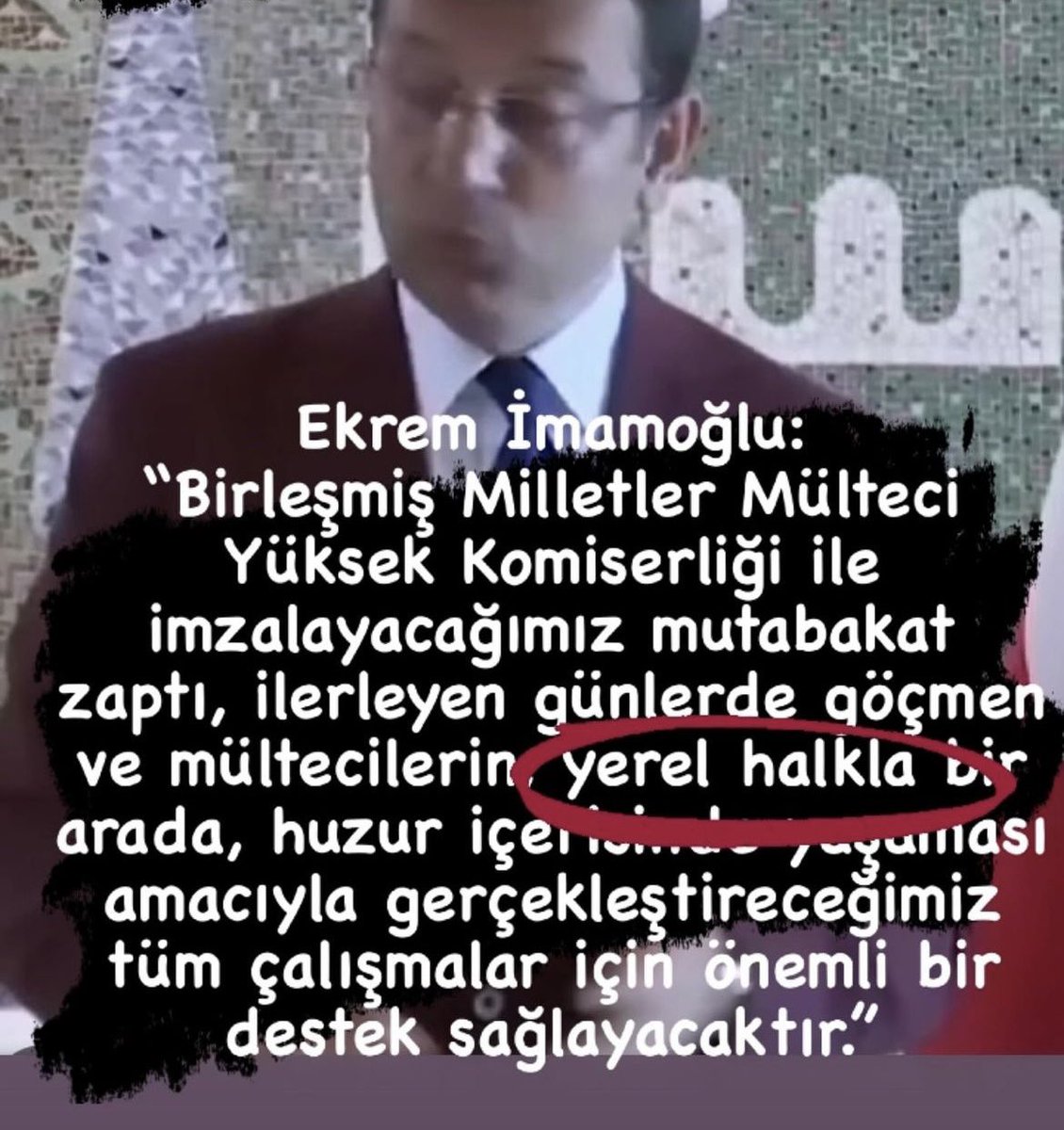 Muhtemelen ellerindeki yazıyı 'Dünya Bankası' veya 'Birleşmiş Milletler mülteci yüksek komiserliği' gibi birileri yazmış, tercüme ettirip okuyorlar.. Ve bu normal,! Örn, Pandemi palavrasında da, modern tıbbın tamamında da dışarıdan aldıklarını aktarıyor yetkililer ve uzmanlar..