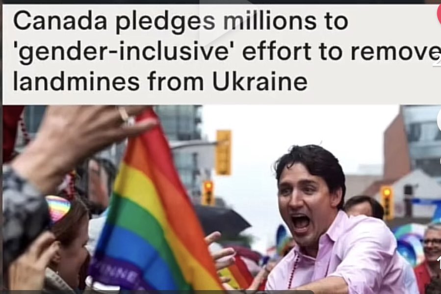 For once I’m in agreement with Trudeau. Send the rainbow coalition and lead the search himself. I wish them the utmost sincere support in finding every land mine in Ukraine along with the finding the end of that hi-jacked religious symbol of the rainbow 🌈 😬