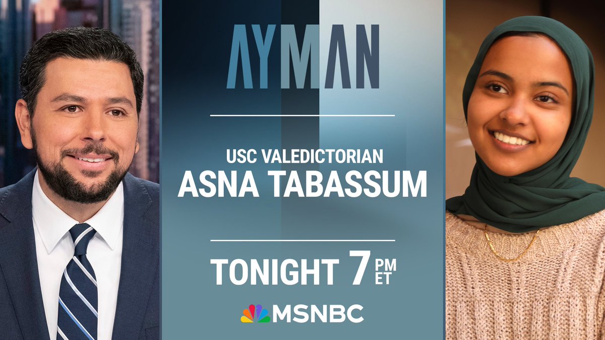 TONIGHT AT 7: USC Valedictorian Asna Tabassum talks to @AymanM about the free speech scandal that’s spiraling out of control after the university canceled her commencement speech over pro-Palestinian social media posts.