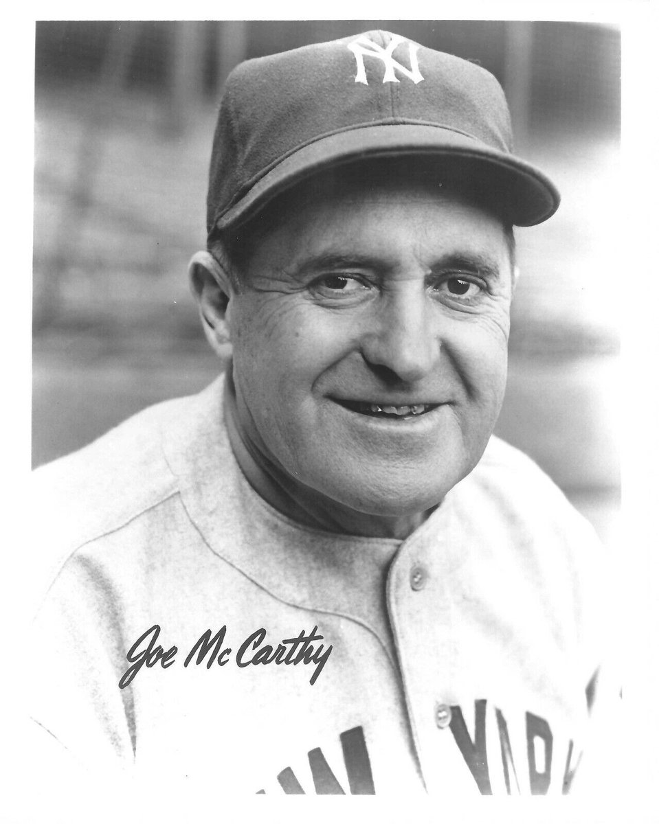 Hall of Fame manager Joe McCarthy was born on this day in 1887. McCarthy was the son of Irish immigrants Ben and Johanna (née Fitzgerald) McCarthy, from Limerick and Wexford. He won 7 WS titles with the Yankees. Learn More: facebook.com/IrishAmericanB…