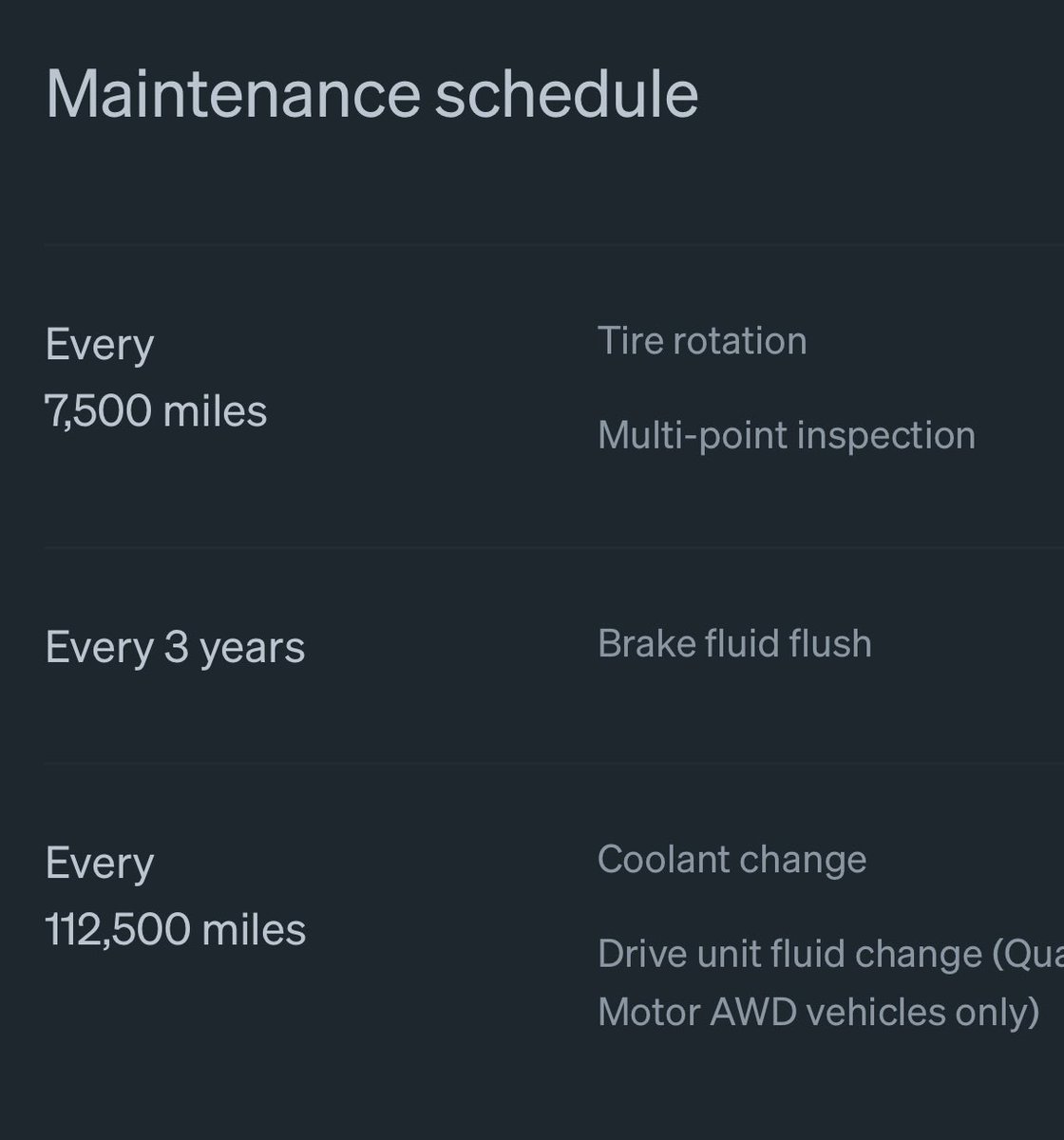 theRakeshC's tweet photo. joy of owning @Rivian R1T : simple maintenance schedule https://t.co/UpreSpo6Jy