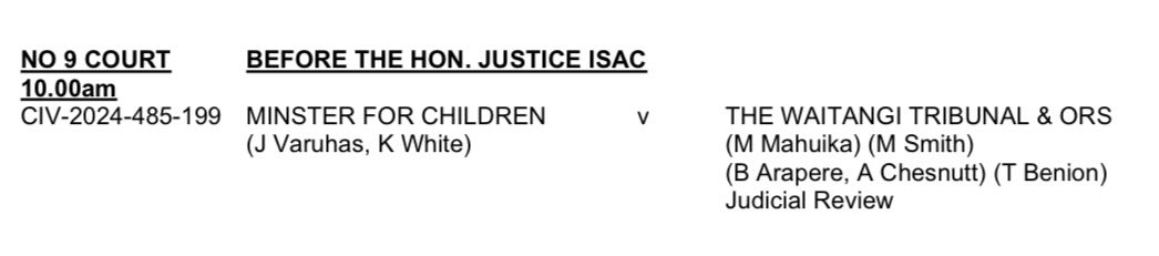 Minister for Children v Waitangi Tribunal 🍿