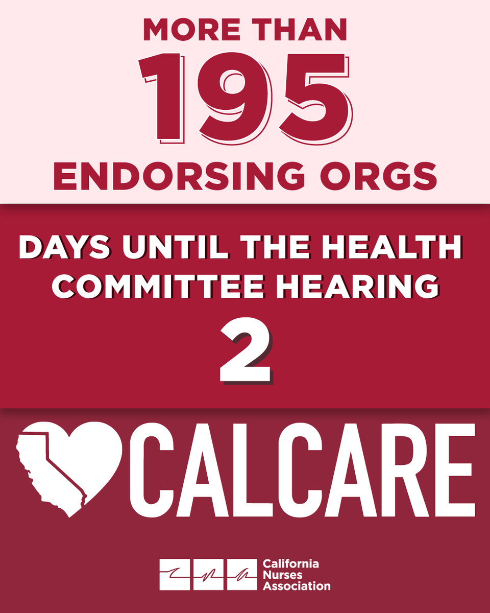 We are only TWO days away from the California Assembly Health Committee hearing on A.B. 2200 (#CalCare)! Here’s how some of the numbers are stacking up!