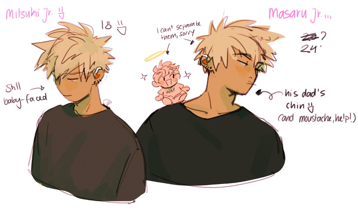 Bakugo is his mom's carbon copy but what if he starts to look more and more like his dad in his 20s im getting scared
