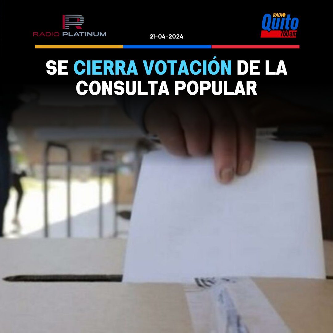 Las votaciones del referendo y consulta popular finalizaron a las 17:00 de este domingo 21 de abril de 2024. EL COMERCIO