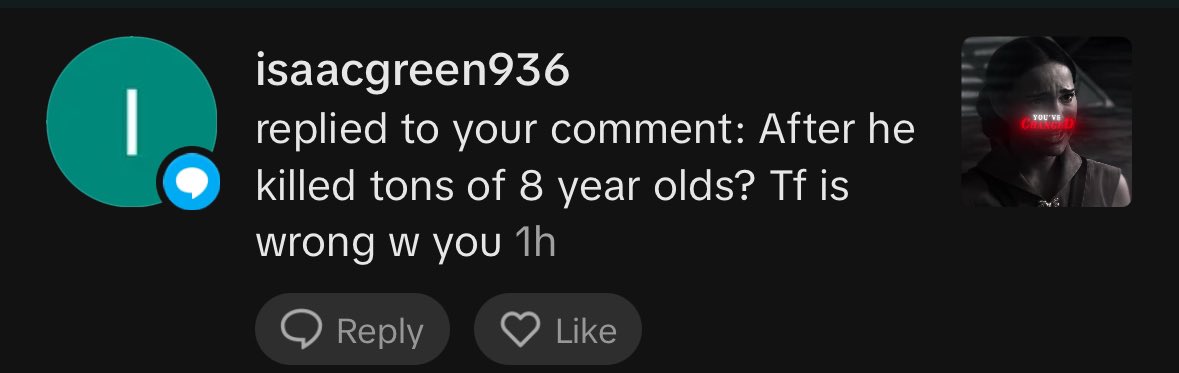 help why did this person take my comment so seriously?! 😭