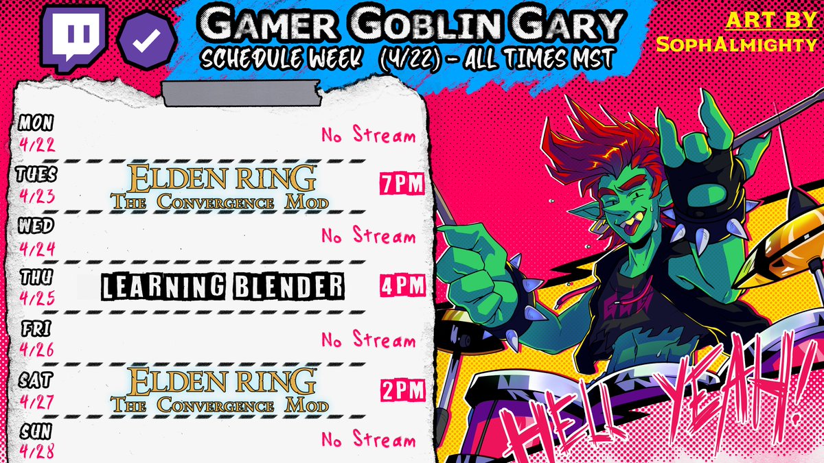 YUHHH NEW SCHEDULE BABYYY - it's time to do... The Convergence Mod. Lets kick ass this week. twitch.tv/gamergoblingary