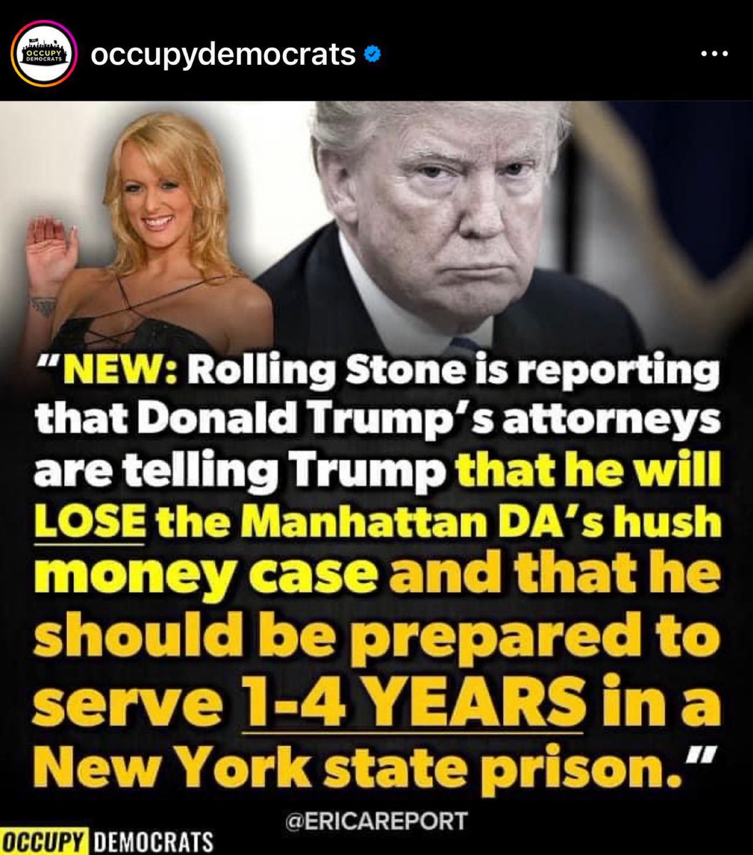 It’s hard to believe DJT will go to jail. If the N.Y. hush money case looks bad. If polls show Biden/Harris are leading by double digits. DJT will make a deal to stay out of prison. Do you believe DJT will do jail time?